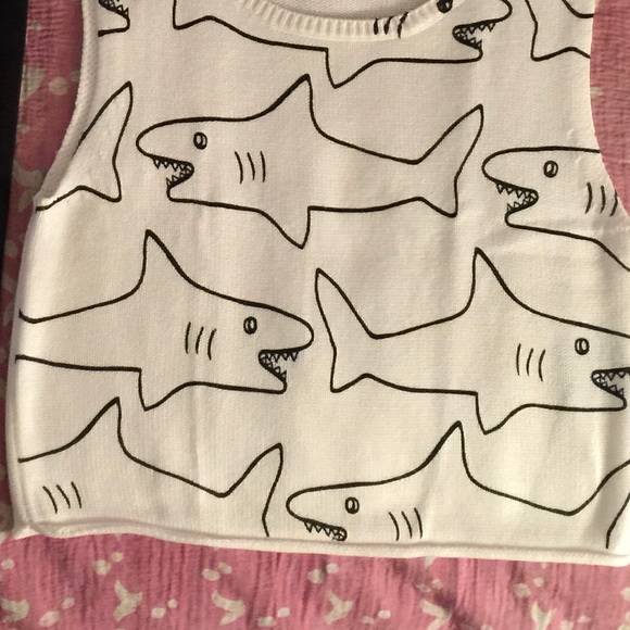 PJK, Shark Crop Top Sweater - Picture 2 of 5